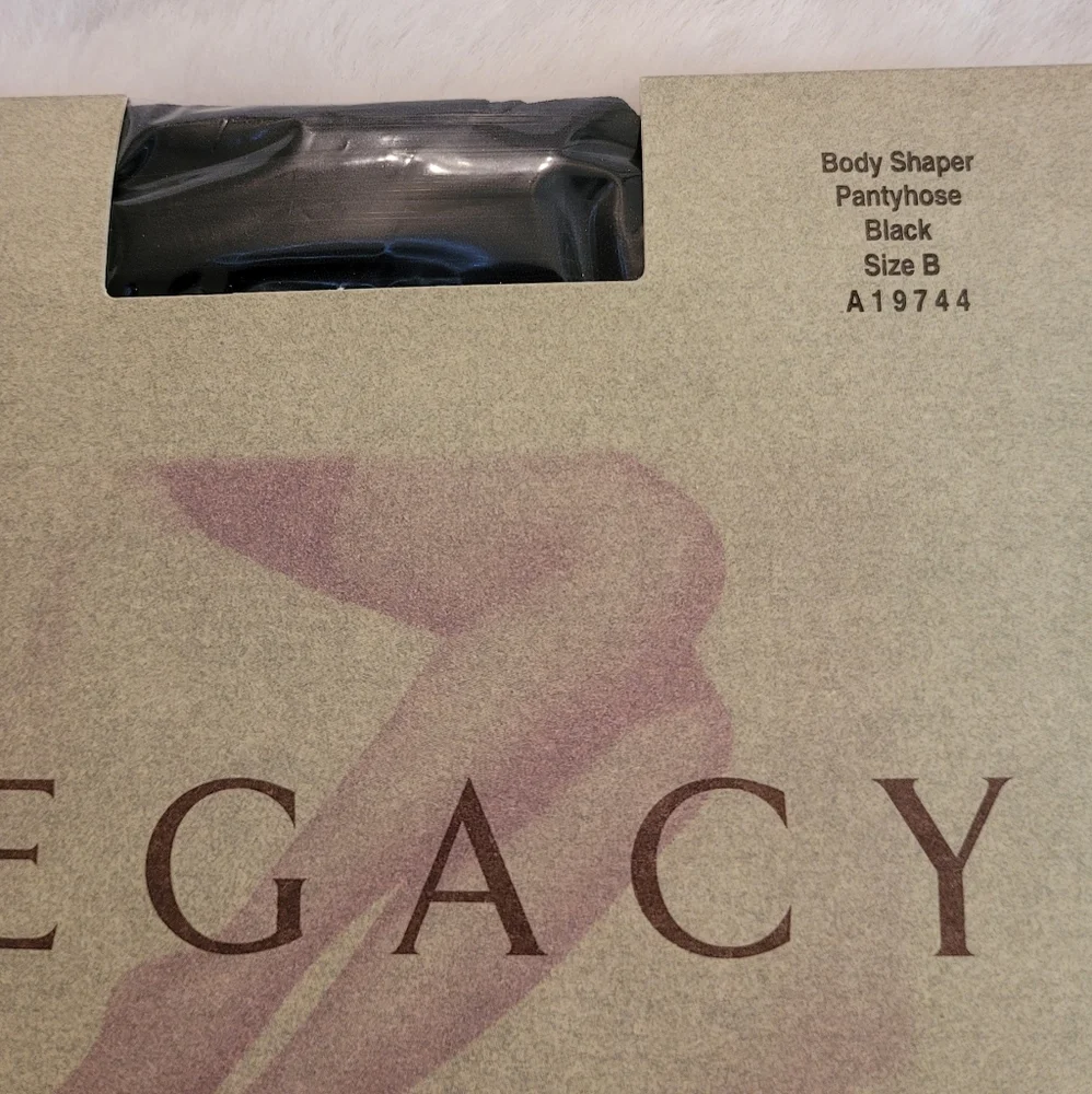 Legacy Legwear Body Shaper Pantyhose Size B Color Black New In Box